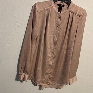 H&M Light Pink Button-Up Blouse